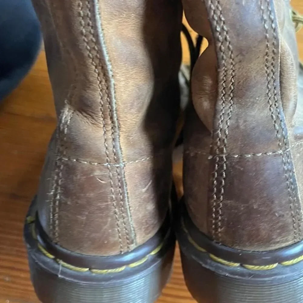 Dr-martens Men's Brown and Tan Boots